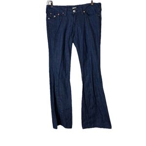 TRUE RELIGION Y2K Women's  JOEY FLARE LEG FLAP JEANS Sz 31‎ Style 07503MT